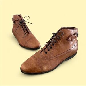 RAVE REVIEWS Cottagecore Lace-Up Boots (7.5M)